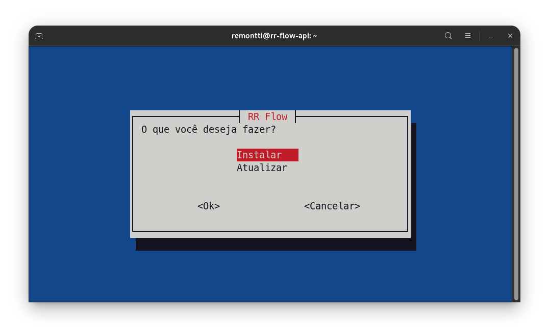 Escolha a opção instalar